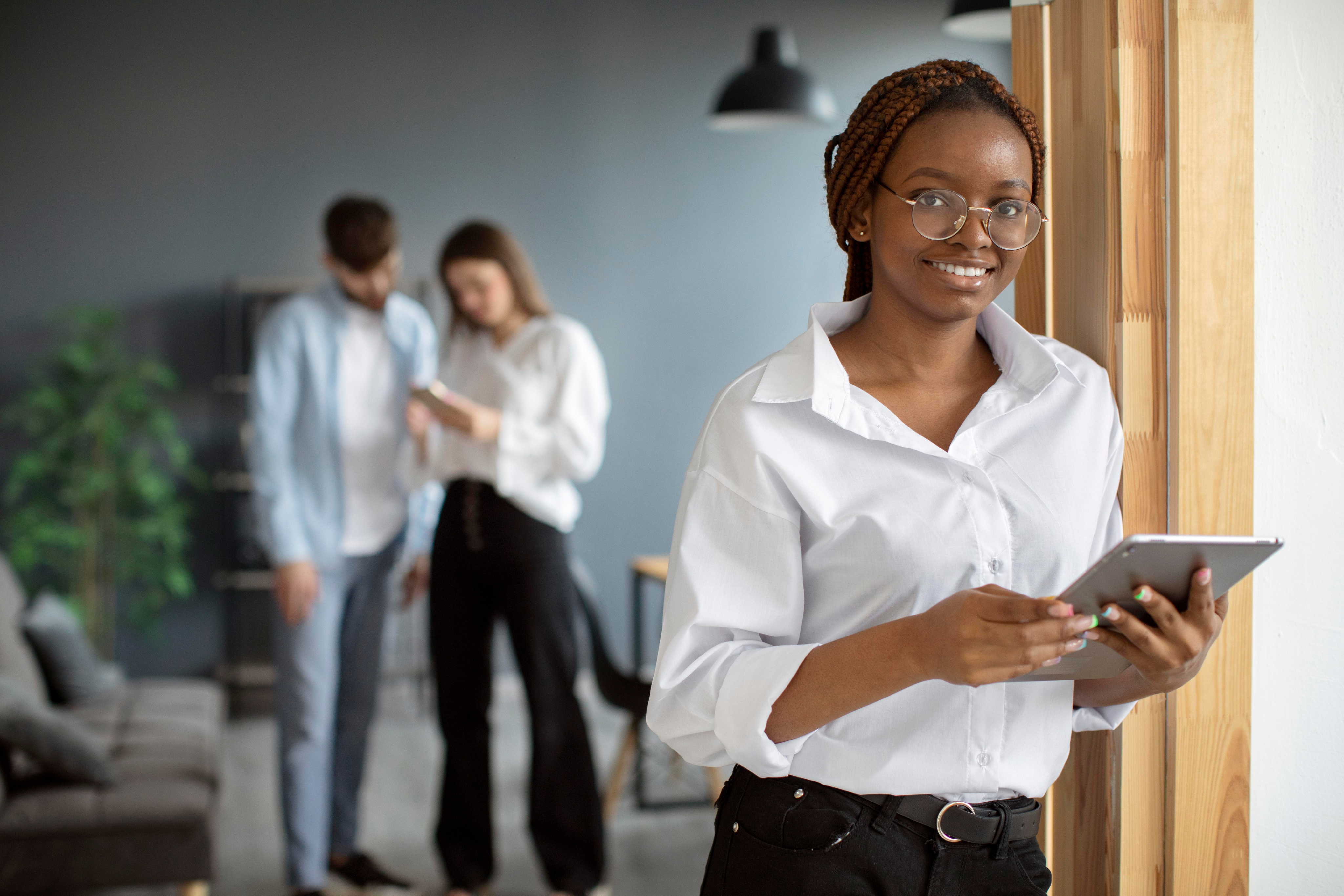 Cybersecurity professionals collaborating